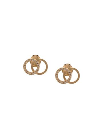 Hadar Nornberg Layered Circular Stud Earrings - Yellow & Orange