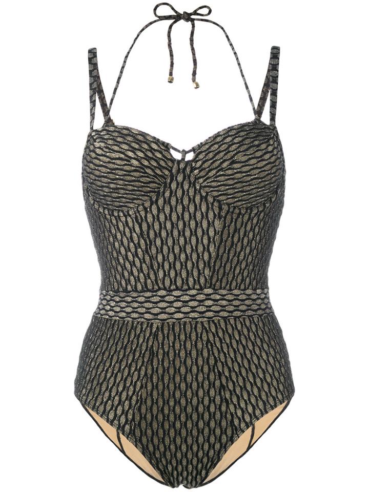 Marlies Dekkers Holi Vintage Plunge Balcony Bathing Suit - Black