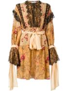 Faith Connexion Ruffle Detail Dress, Women's, Size: 38, Yellow/orange, Silk/viscose/polyamide