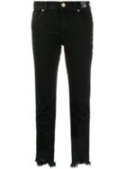 Versace Jeans Frayed Skinny Jeans - Black