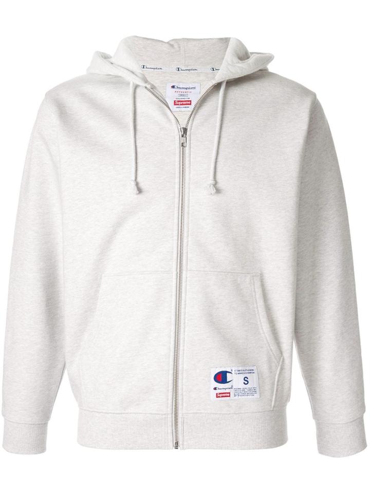 Supreme X Champion Arc Logo Hoodie - Grey