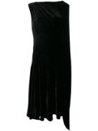 Salvatore Ferragamo Asymmetric Velvet Dress - Black