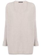 Luisa Cerano Scoop Neck Jumper - Grey