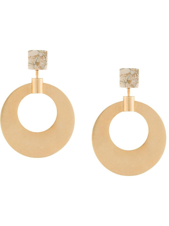 Muller Of Yoshiokubo Hoop Drop Earrings - Metallic
