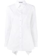 Ruffle Back Shirt - Women - Cotton - 38, White, Cotton, Alexander Mcqueen