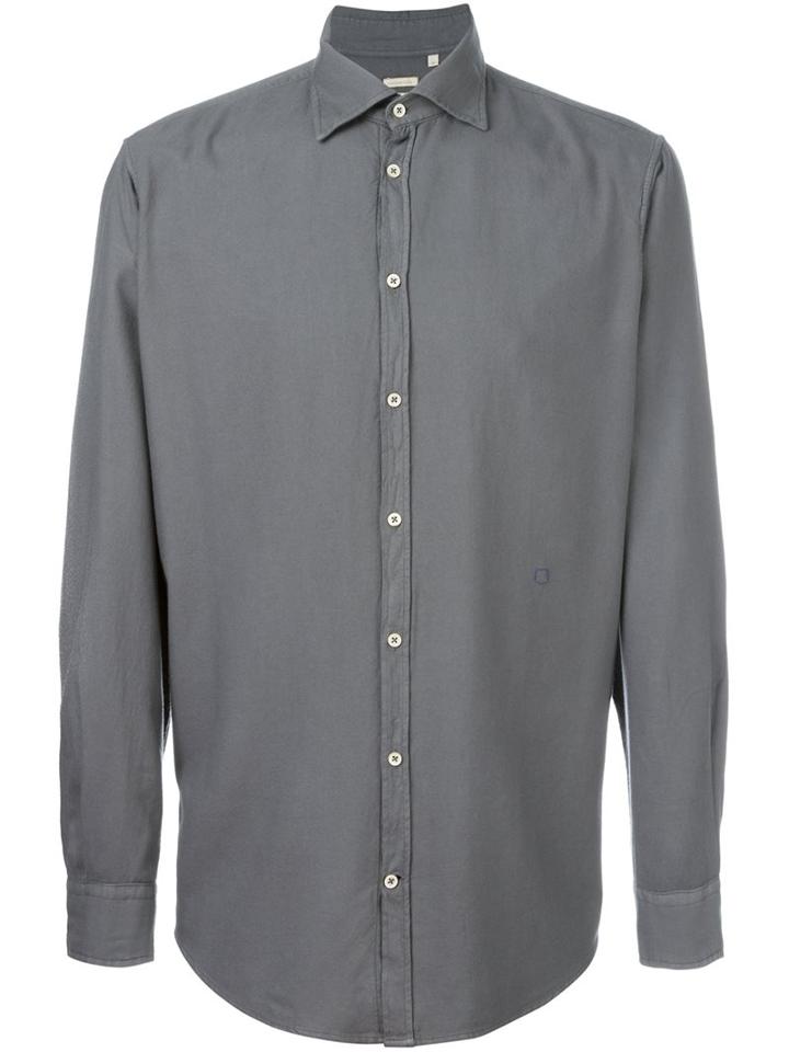 Massimo Alba 'genova' Shirt, Men's, Size: Small, Grey, Modal/cotton