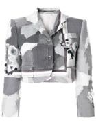 Thom Browne Patchwork Intarsia Sport Coat - Grey