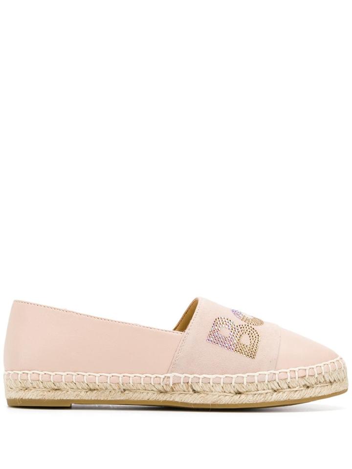 Baldinini Sequinned Logo Espadrilles - Neutrals