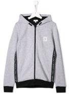 Dkny Kids Contrast Trim Hoodie - Grey