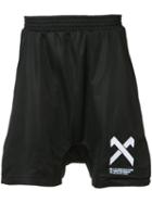 11 By Boris Bidjan Saberi - Drop-crotch Logo Shorts - Men - Polyester - M, Black, Polyester
