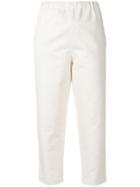 Marni Cropped Loose Fit Trousers - Nude & Neutrals