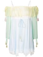 Ermanno Ermanno Off-the-shoulder Ruffle Dress - Blue