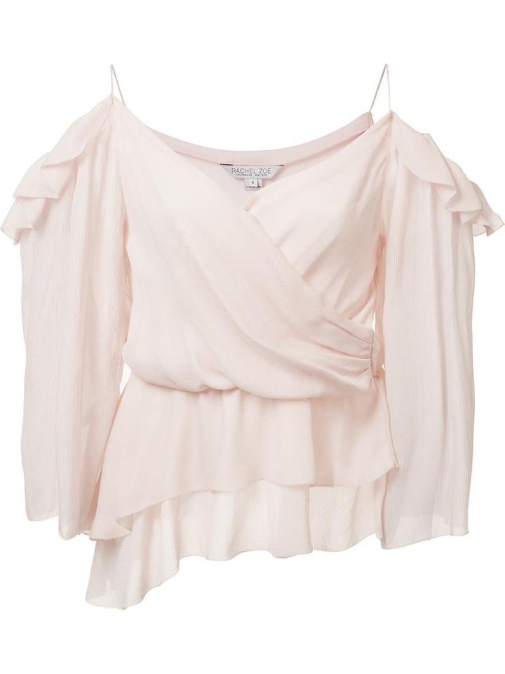 Rachel Zoe Cold-shoulder Blouse, Women's, Size: 4, Pink/purple, Silk