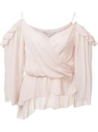 Rachel Zoe Cold-shoulder Blouse, Women's, Size: 4, Pink/purple, Silk