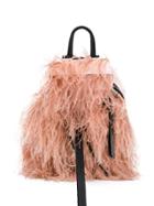 Nº21 Backpack With Feathers - Neutrals