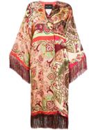 Etro Paisley Print Kimono Coat - Red