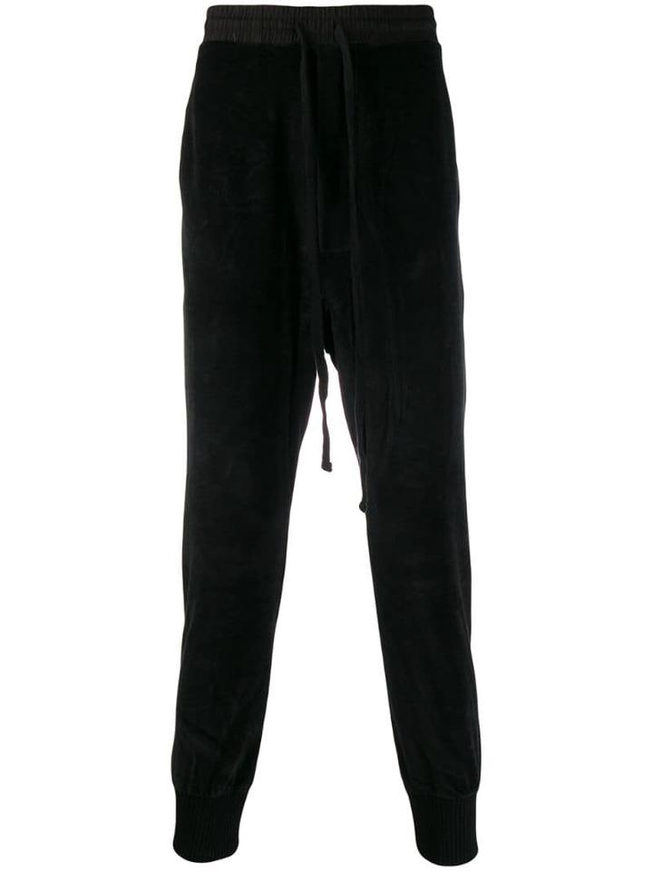Thom Krom Velvet Track Pants - Black