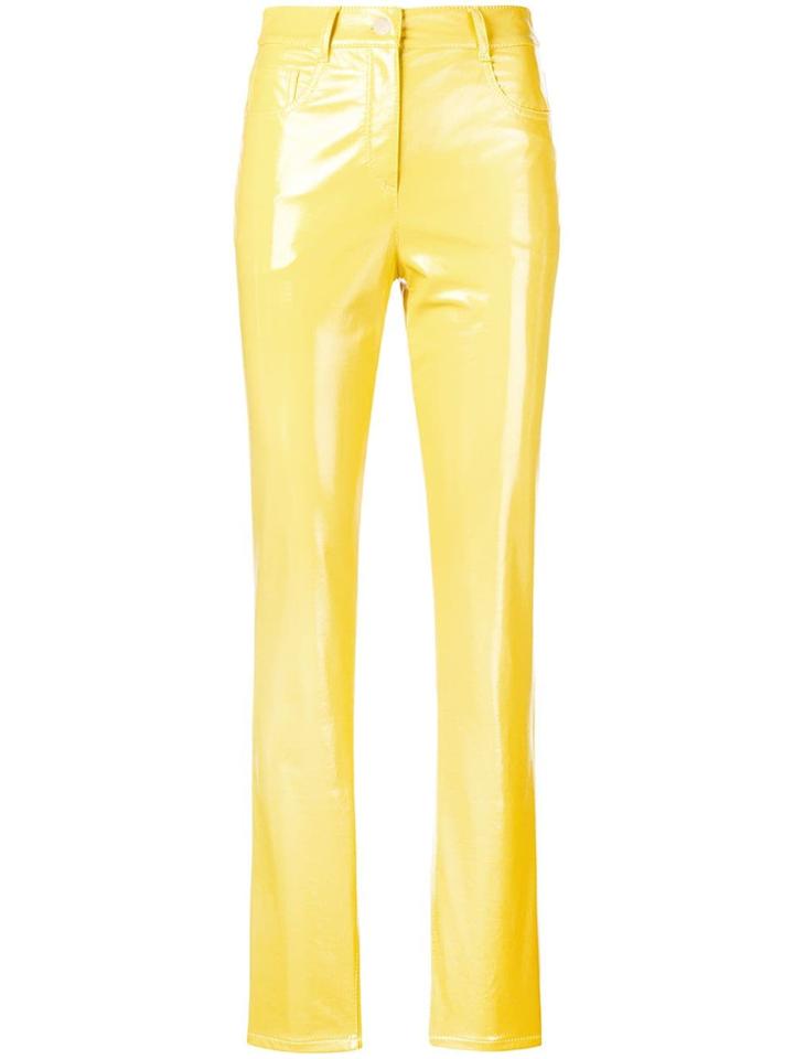 Alberta Ferretti Skinny Trousers - Yellow & Orange
