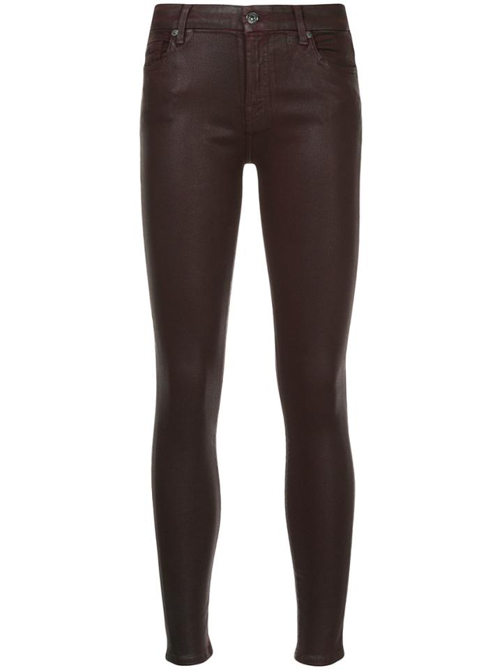 7 For All Mankind Slim-fit Stretch Trousers - Brown