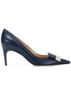 Sergio Rossi Pointed Toe Pumps - Blue