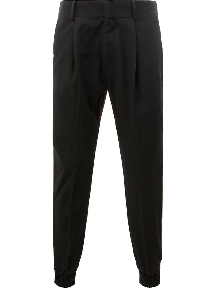 Juun.j Elasticated Cuffs Trousers, Size: 46, Black, Cotton/wool