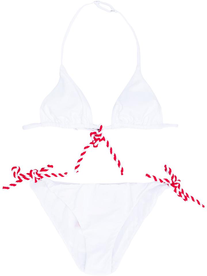 Mc2 Saint Barth Kids Teen Capri Bikini - White