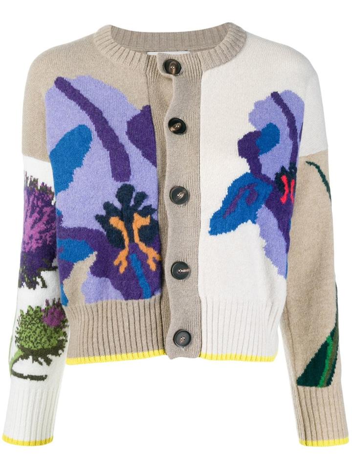 Pringle Of Scotland Floral Cardigan - Neutrals