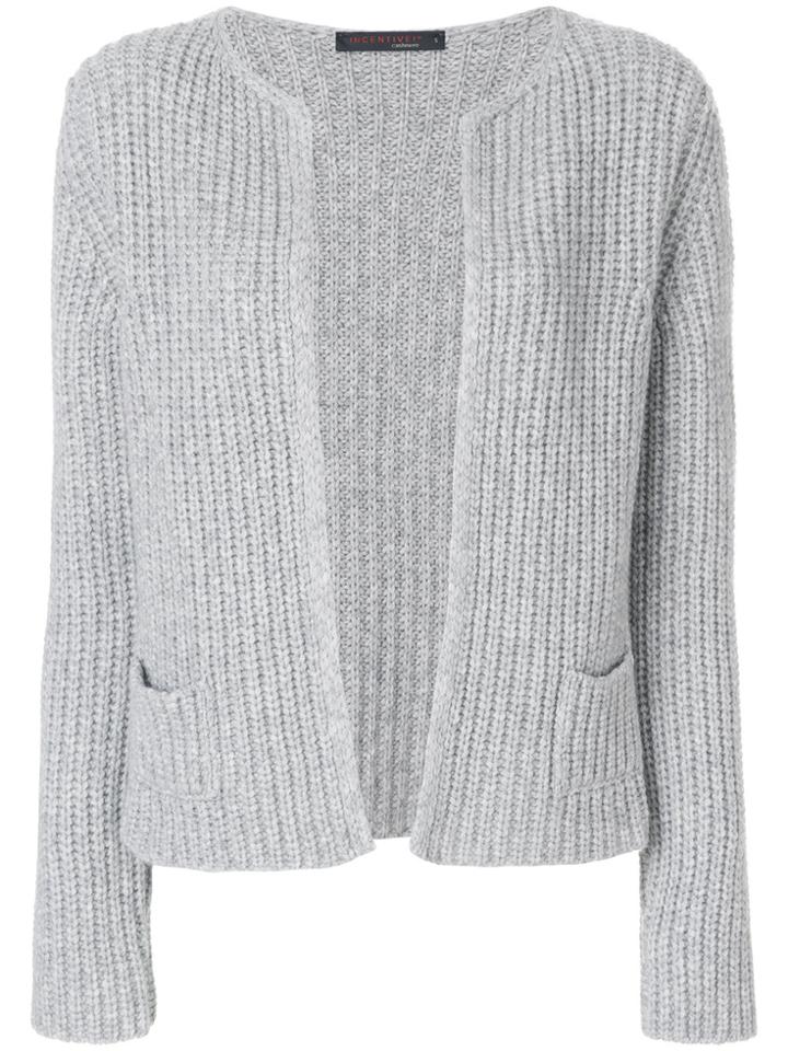 Incentive! Cashmere Open Cardigan - Nude & Neutrals