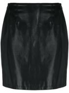 Moschino Vintage Faux Leather Mini Skirt - Black