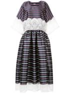 Alexis Mabille Striped Lace Dress - Blue