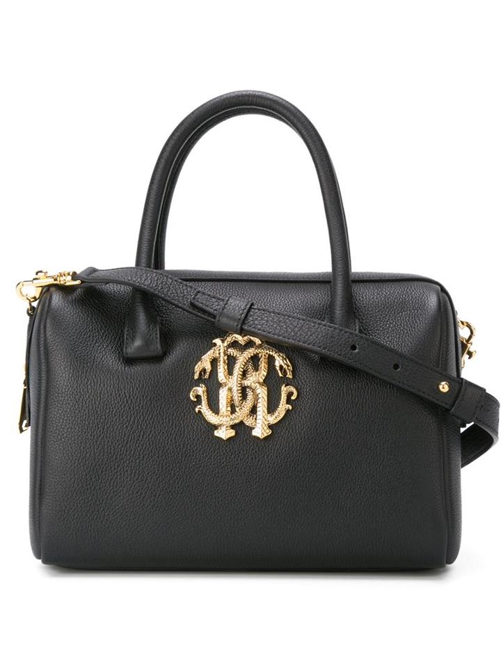 Roberto Cavalli Logo Plaque Satchel