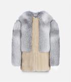 Christopher Kane Patchwork Collarless Coat