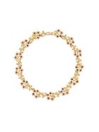 Nina Ricci Vintage Flower And Bow Necklace - Gold