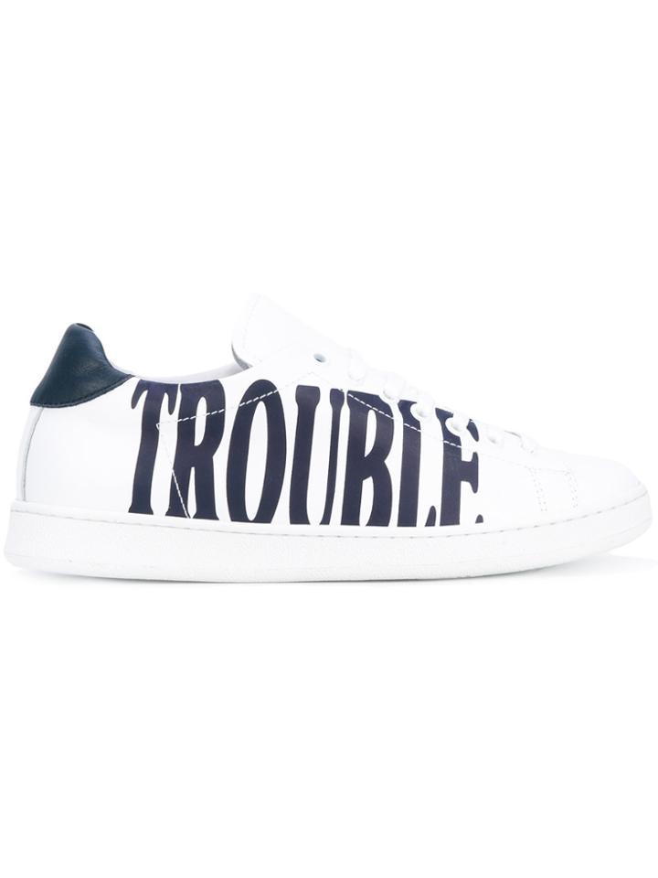Joshua Sanders 'big Trouble' Lace-up Sneakers - White