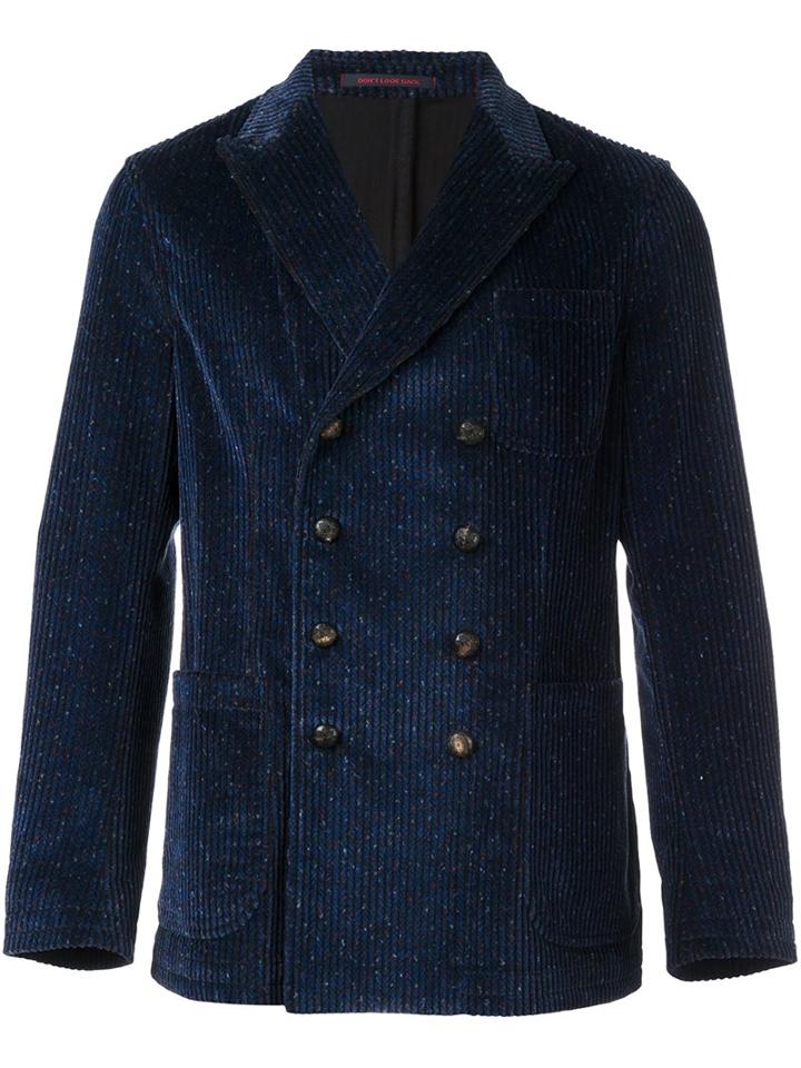 The Gigi 'ziggy' Tweed Blazer, Men's, Size: 48, Blue, Cotton/cupro