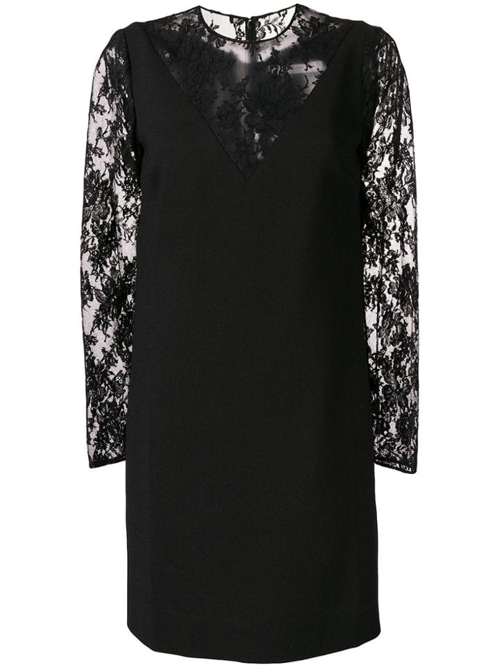 Givenchy Mini Floral Lace Dress - Black