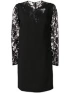 Givenchy Mini Floral Lace Dress - Black