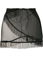 Oseree Mini Skirt Beach Cover-up - Black