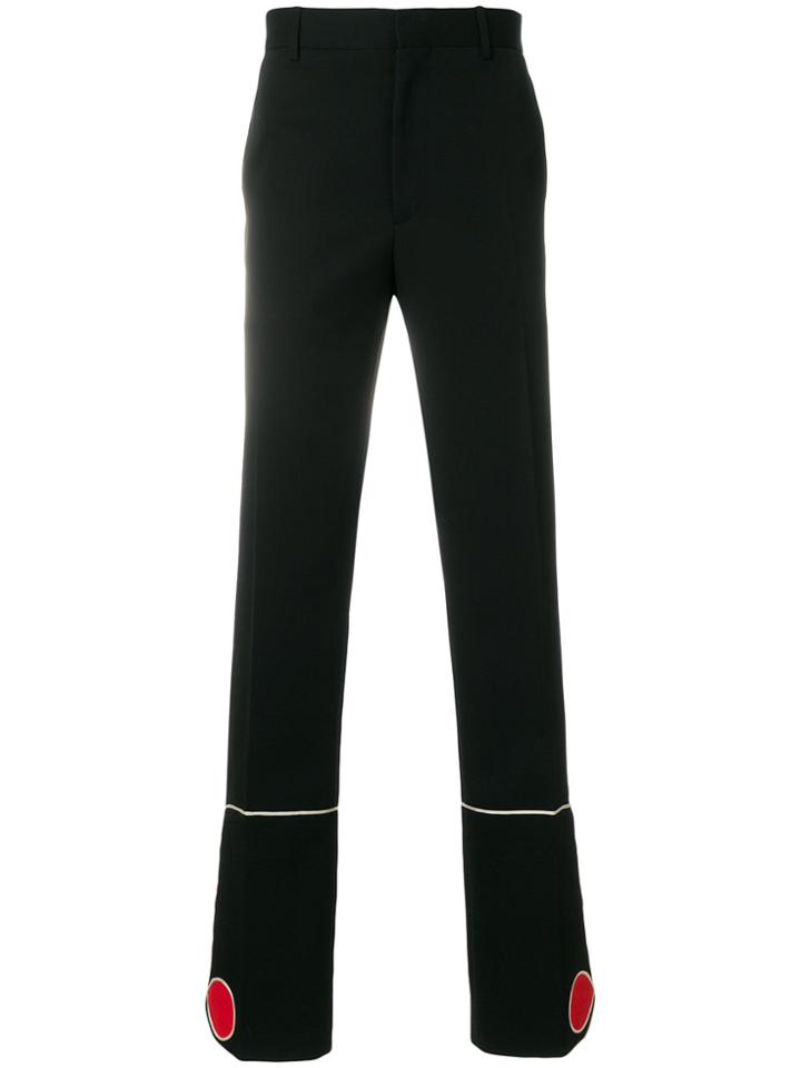 Calvin Klein Diamond Pattern Detail Trousers - Black