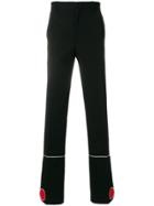 Calvin Klein Diamond Pattern Detail Trousers - Black