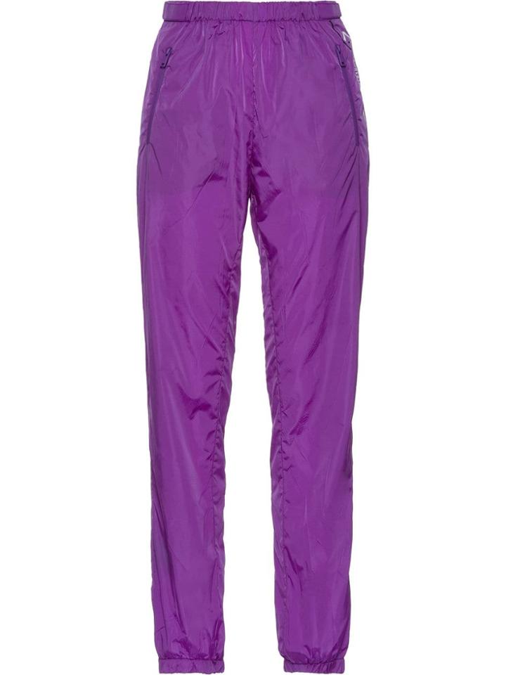 Prada Feather Nylon Trousers - Purple