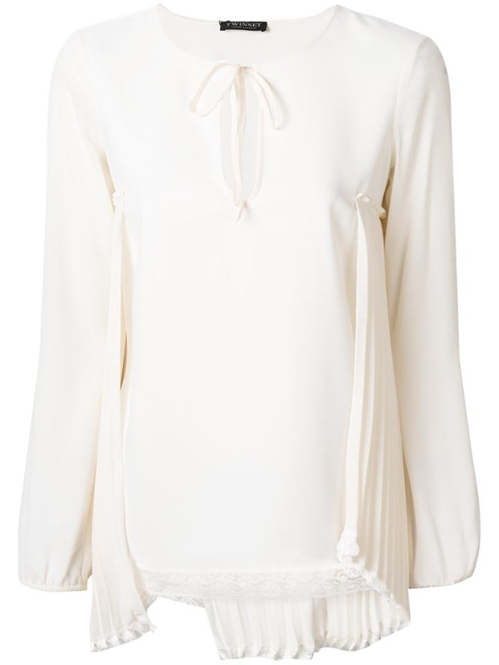 Twin-set Lace Detail Blouse - White
