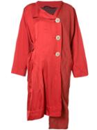 Vivienne Westwood - Asymmetric Jacket - Women - Linen/flax - M, Red, Linen/flax