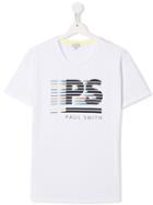 Paul Smith Junior Teen Printed Logo T-shirt - White