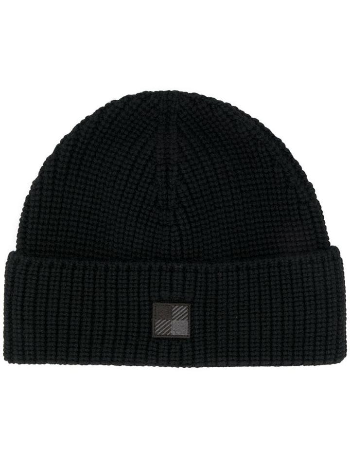 Woolrich Ribbed Knit Beanie - Black