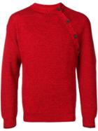 Lanvin Button Detail Sweater - Red