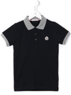 Moncler Kids Classic Polo Shirt, Boy's, Size: 12 Yrs, Blue