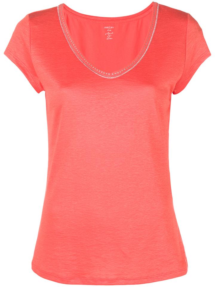 Marc Cain Scoop Neck T-shirt - Yellow & Orange