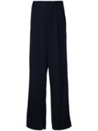 Ms Min - Palazzo Pants - Women - Viscose/virgin Wool - 6, Blue, Viscose/virgin Wool
