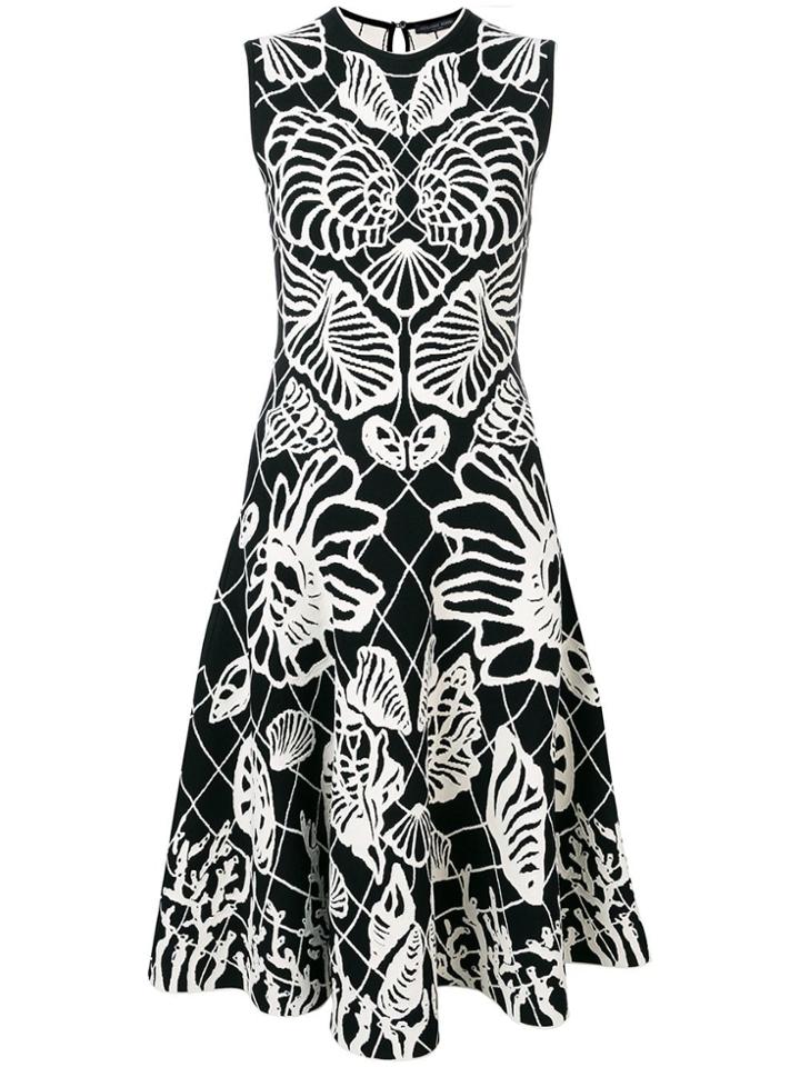 Alexander Mcqueen Butterfly Pattern Dress - Black